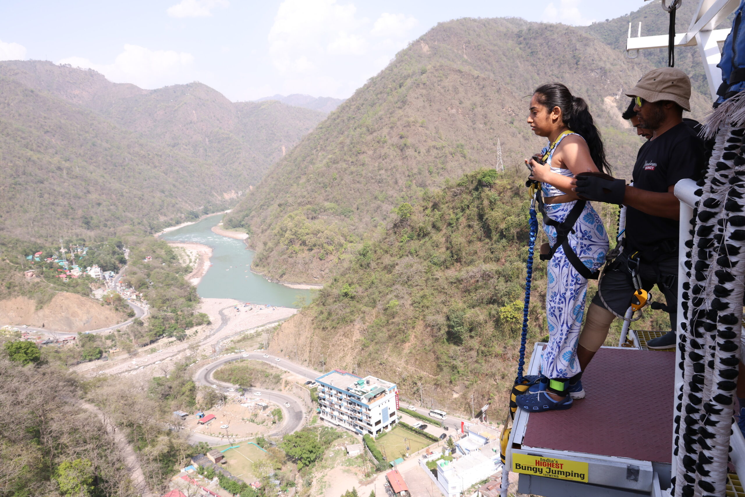 India’s Highest bungee Jump (107M)